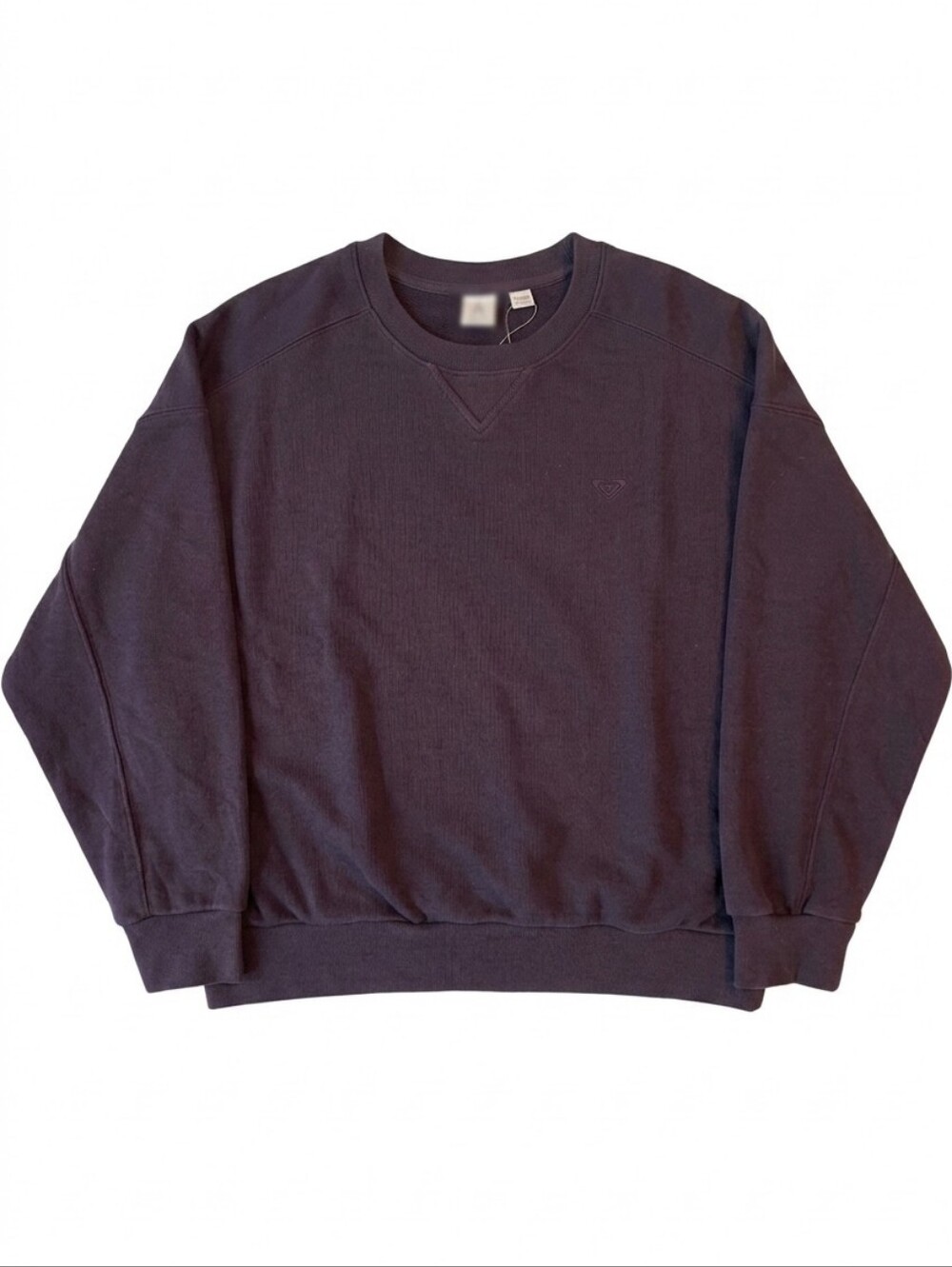 Roxy Women's Crew Neck Sweater, Dolman Sleeves, Embroidered Logo, Black, S NWT